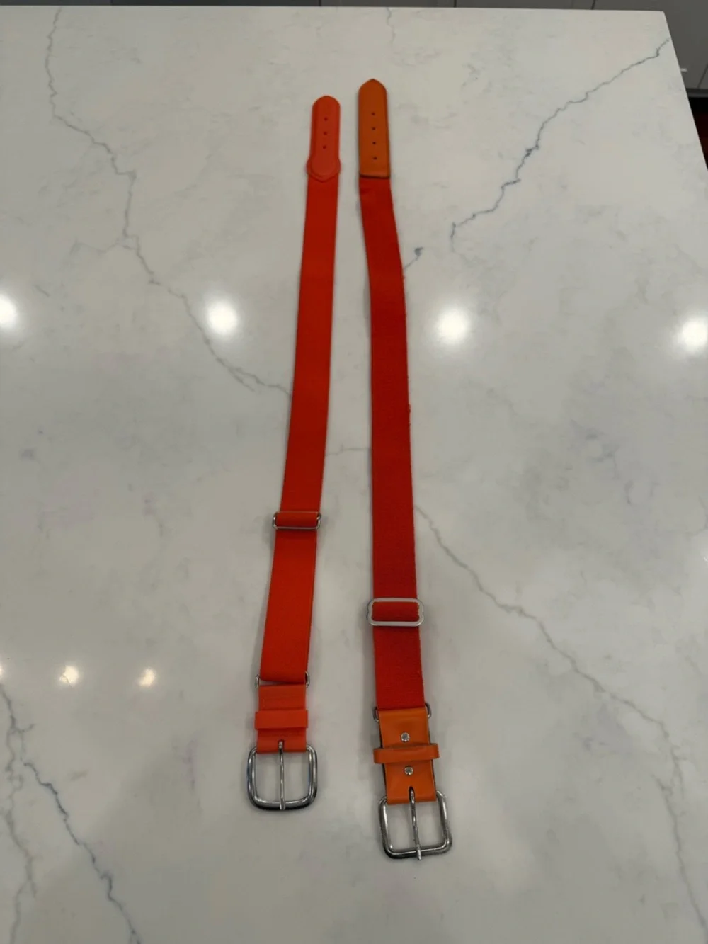 adidas Kids Orange Elastic Softball/Baseball Belts- Pair